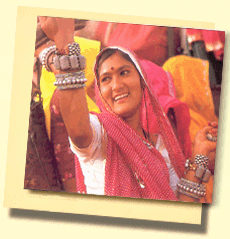 Rajasthani Frau bei einem regionalem Fest in der Nhe von Jaipur !