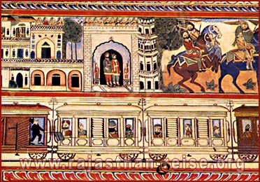 Fresco in Poddar school-Navalgarh,  Rajasthan